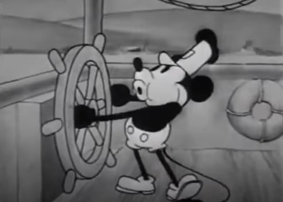 Mickey Mouse no filme "O Barco a Vapor"